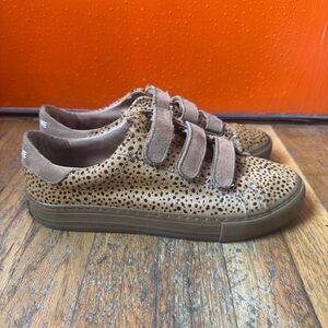 Leopard Print Velcro Sneakers for Women